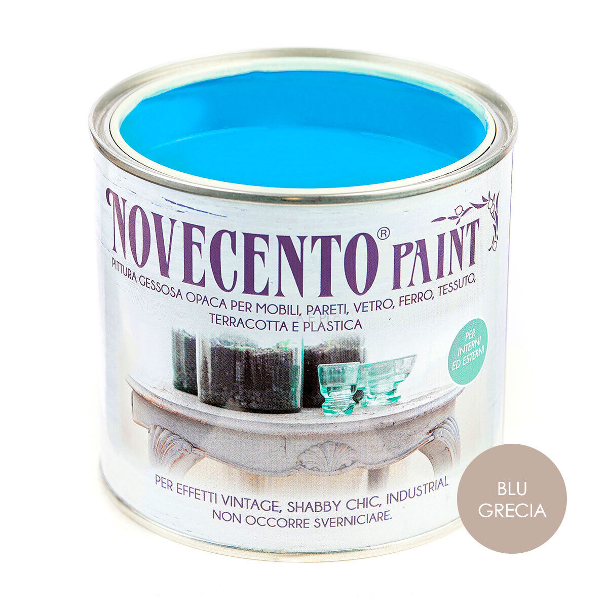 Novecento Paint Tinta Pastello 500ml Blu Grecia