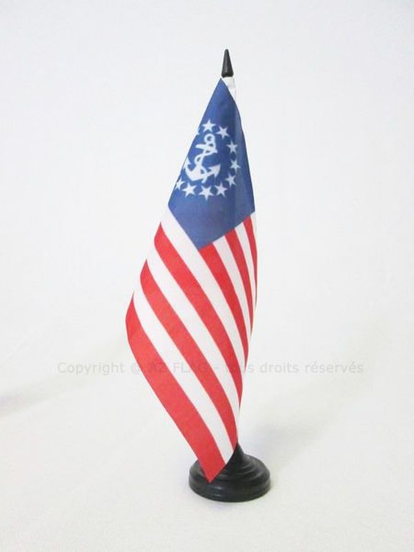 BANDIERA DA TAVOLO STATI UNITI YACHT ENSIGN 21x14cm - PICCOLA BANDIERINA AMERICA