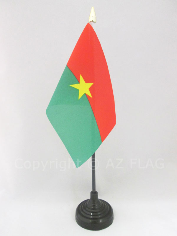 BANDIERA DA TAVOLO BURKINA FASO 15x10cm - PICCOLA BANDIERINA BURKINABÈ 10 x 15 c