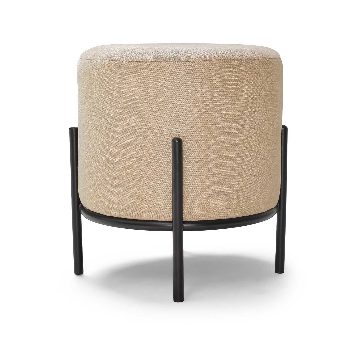BONN LINEN - Pouf piccolo tondo in tessuto