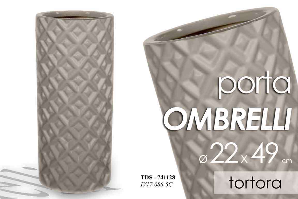 PORTA OMBRELLI DECORO ROMBI COLORE TORTORA 22*49 CM TDS-741128
