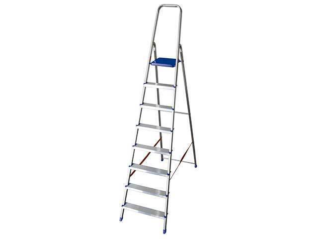 FACAL Scala Alluminio Domus 8 Gradini Portata 100 Kg 232 cm Uso Domestico K100-8