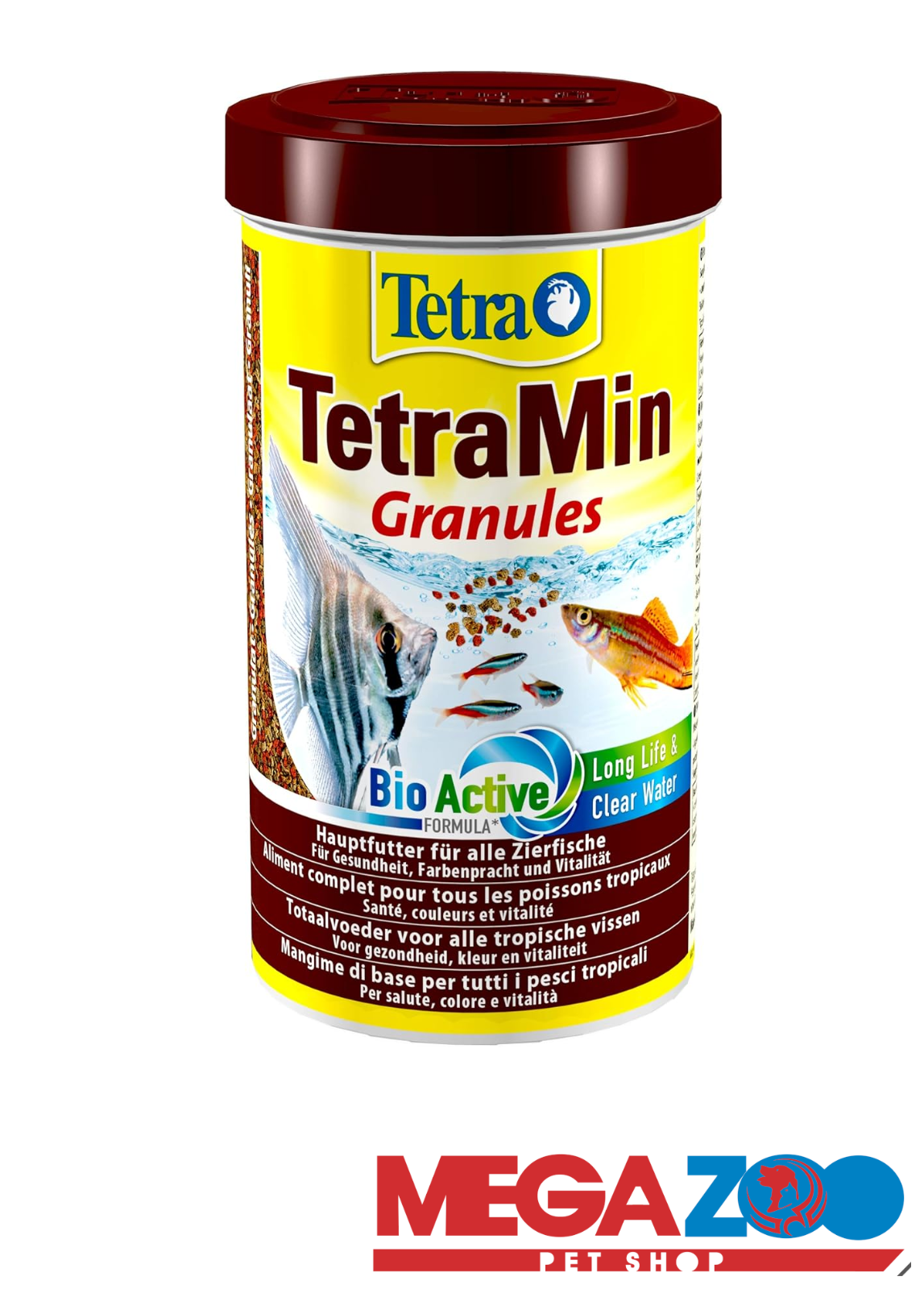TetraMin Mangime Completo in Granuli Pellet per Pesci Tropicali Acquario 1lt