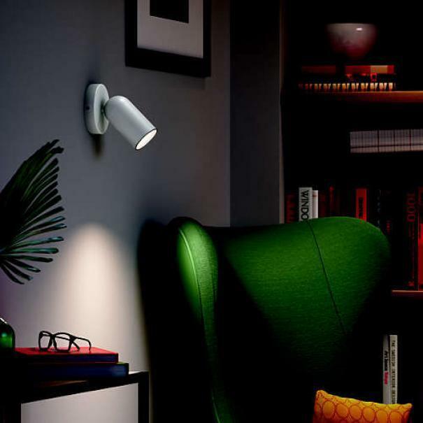 PHILIPS CONSUMER SPOT PONGEE FARETTO SINGOLO ATTACCO GU10 IN METALLO COLORE BIAN