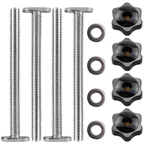 12 pezzi T-Track Kit,M8 Universale T-Track Bulloni Manopole T-Track (b6R)