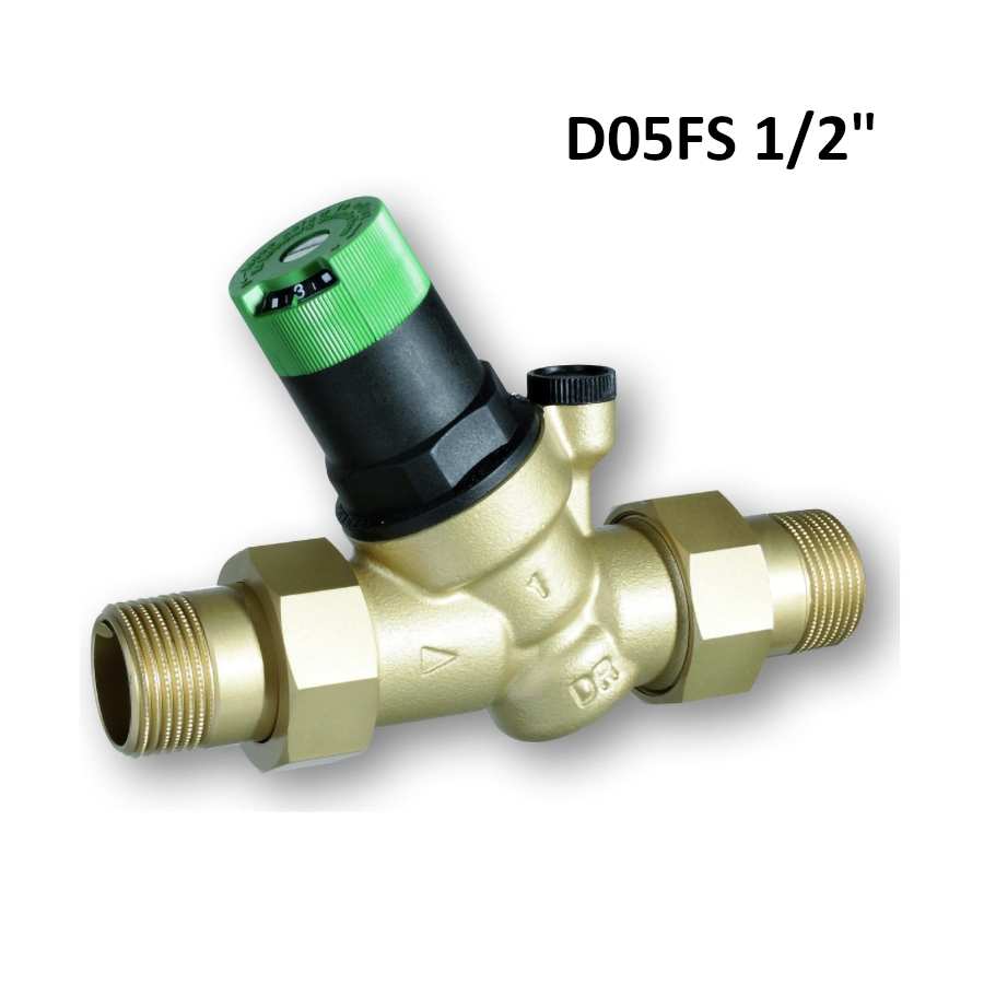Riduttore di pressione con bocchettone e filtro D05FS 1/2" Braukmann Honeywell
