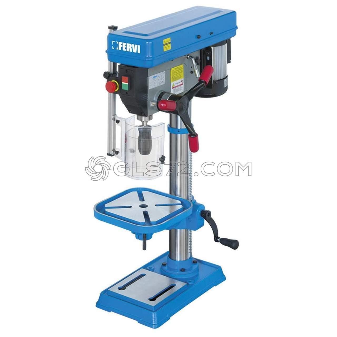 TRAPANO A COLONNA DA BANCO CON TRASMISSIONE A CINGHIA 750W FERVI 0750