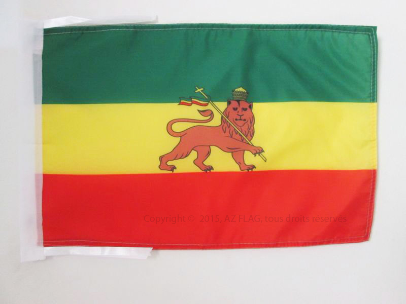 BANDIERA ETIOPIA 1897-1974 45x30cm - BANDIERINA STORICA ETIOPE 30 x 45 cm cordic