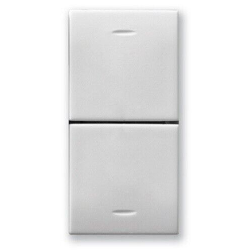 AVE 441056 DOPPIO PULSANTE 1PNA+1PNA 10A SERIE DOMUS RAL9010 ILLUMINABILE 1 MOD
