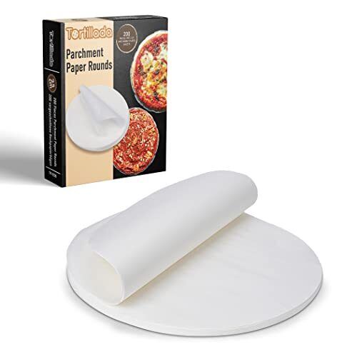 Tortillada – 200 fogli di carta da forno pretagliati / carta pergamena (L3d)