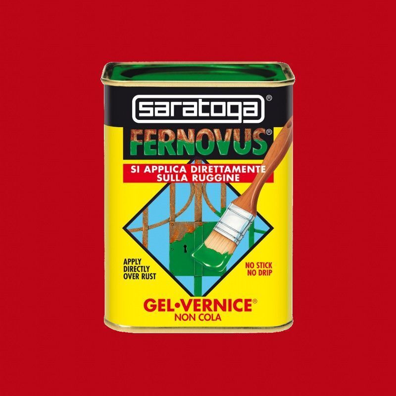 Saratoga Vernice Antiruggine in Gel Fernovus Brillante 750ml Rosso