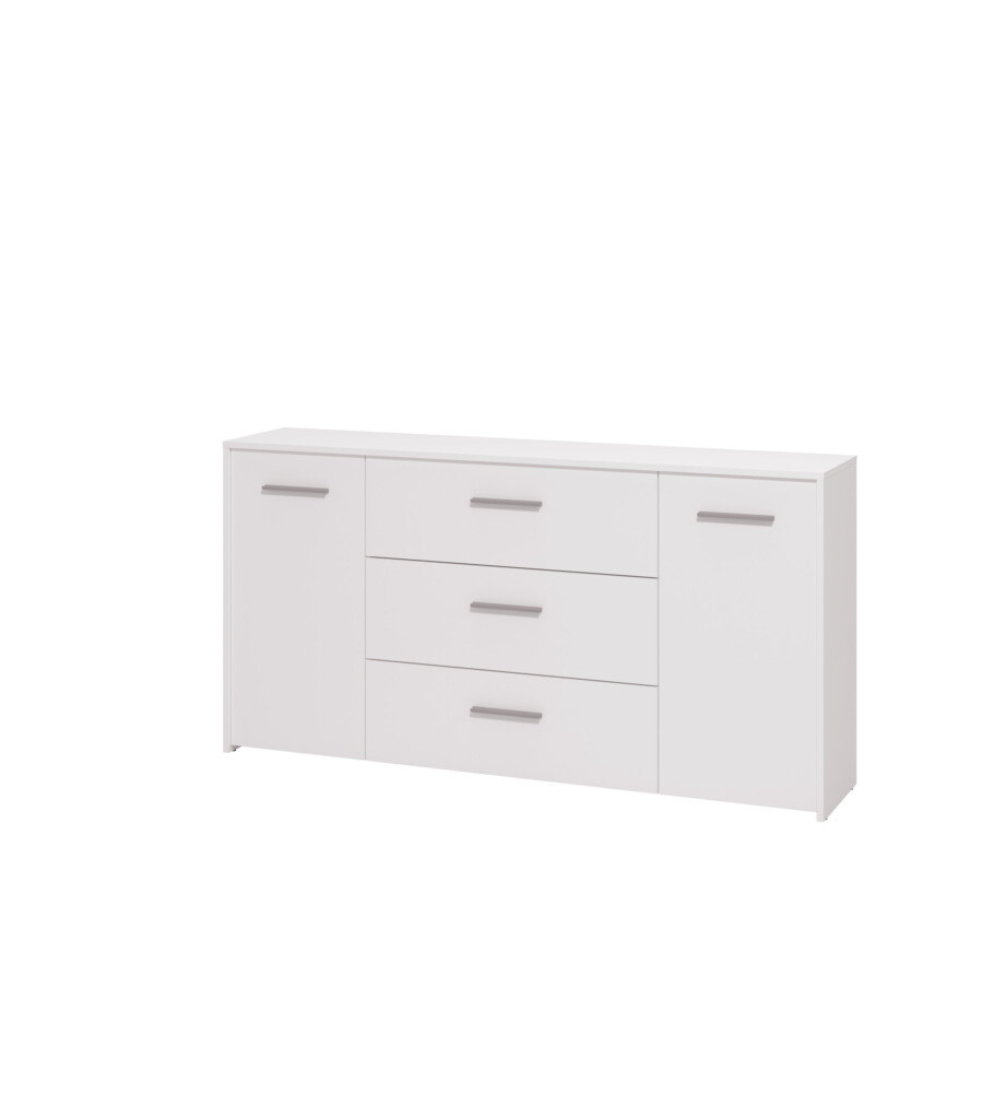 MOBILE BIANCO OPACO "GIRONA" 2 ANTE E 3 CASSETTI, 158X33X80,5 CM