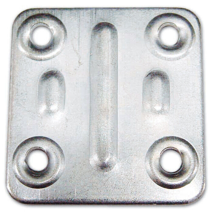 200 Pz - Piastrina Giunzioni Acciaio Mm 40X40