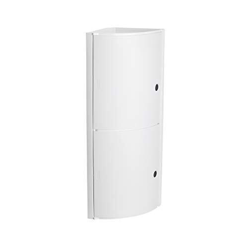 TATAY 4480102 Mensola angolare con 2 Porte plastica Bianco 20 x 20 x (U1Y)