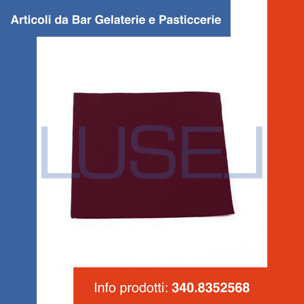 PZ 800 TOVAGLIOLI DOPPIO VELO DI CELLULOSA EFFETTO TESSUTO BORDEAUX RED 25 X 25