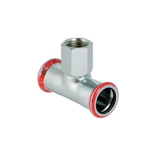 Geberit 21320 Raccordo Tee Femmina Mapress, Grigio