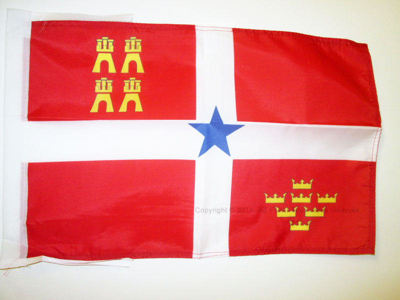 BANDIERA MURCIA INDIPENDENTISTA 45x30cm - BANDIERINA MURCIA NAZIONALISTA 30 x 45