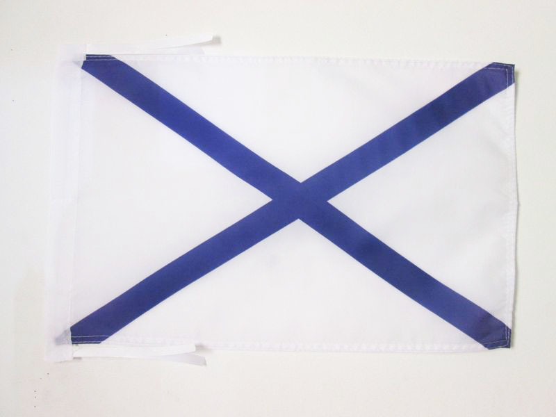 BANDIERA MARINA MILITARE DELLA FEDERAZIONE RUSSA 45x30cm - BANDIERINA RUSSA 30 x