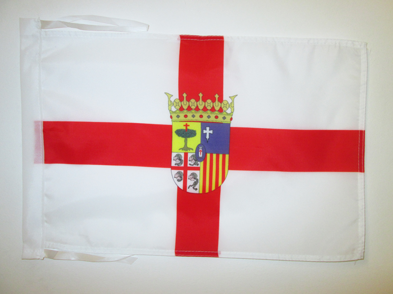 BANDIERA PROVINCIA SPAGNOLA DI ZARAGOZA 45x30cm - BANDIERINA ZARAGOZA - ARAGONA