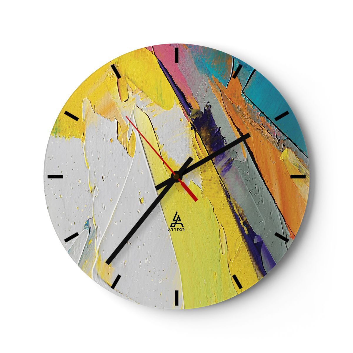 Orologio da Parete in Vetro 30x30cm Deadlock Vernici Tridimensionale Silenzioso