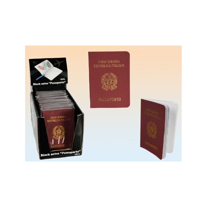 Block notes passaporto