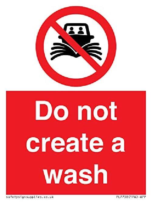 Do not create a wash Sign - 75x100mm - A7P
