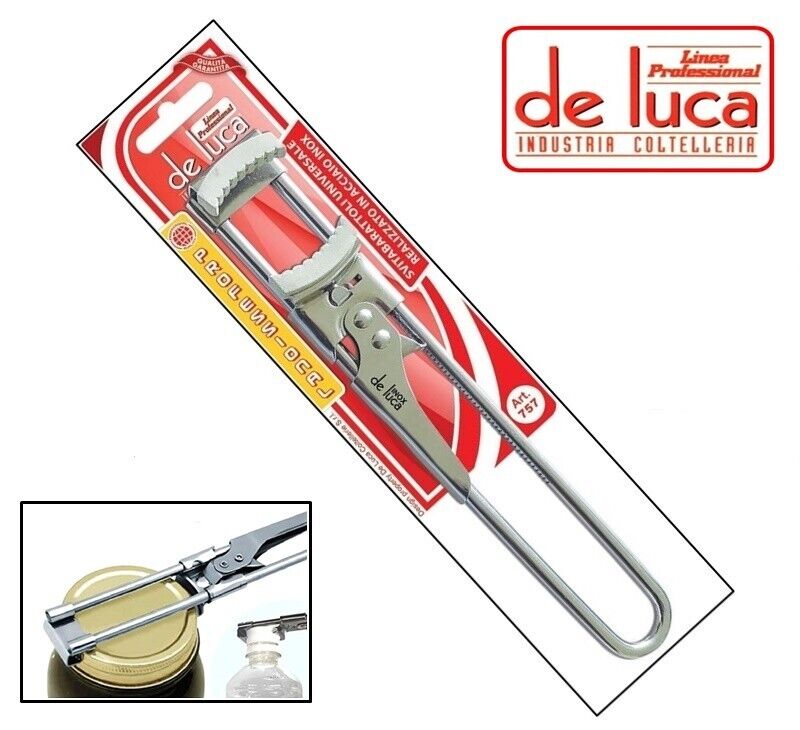 PINZA SVITABARATTOLI SVITA BOTTIGLIE CAPSULE E BARATTOLI UNIVERSALE "DE LUCA"