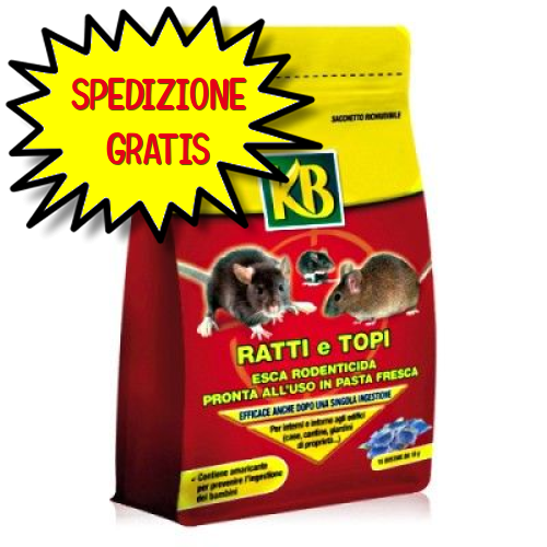 KB RATTI E TOPI RODENTICIDA IN PASTA 150 G