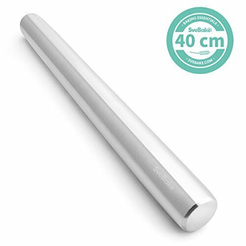 SveBake Matterello in Acciaio Inox - 40 cm Matterello in Metallo - Ideale (w8e)