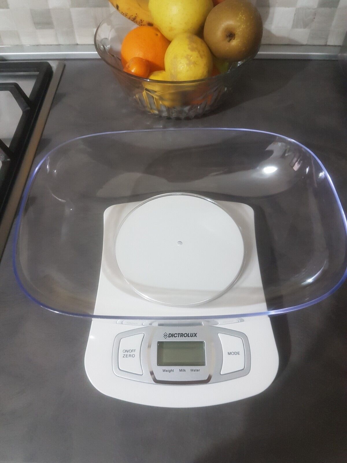 Bilancia digitale da cucina con vassoio rimovibile