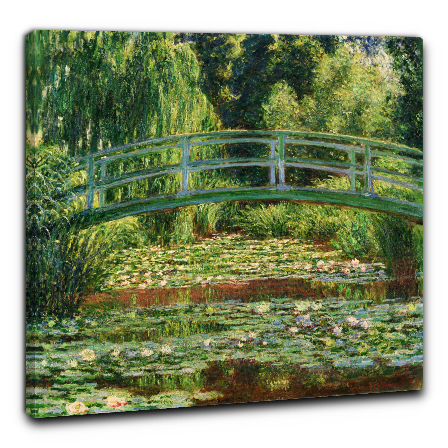 Il Ponte Giapponese di Claude Monet 60 x 60 cm stampa con telaio (BC)