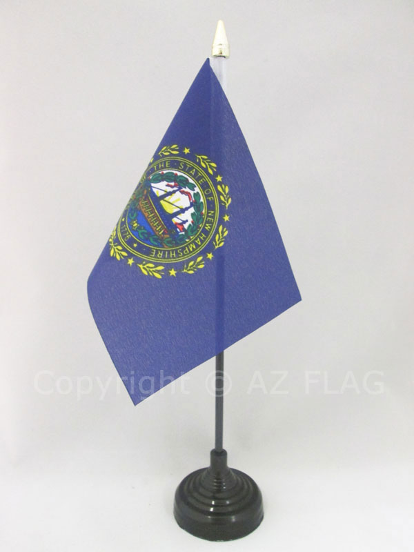 BANDIERA DA TAVOLO NEW HAMPSHIRE 15x10cm - PICCOLA BANDIERINA STATO AMERICANO –