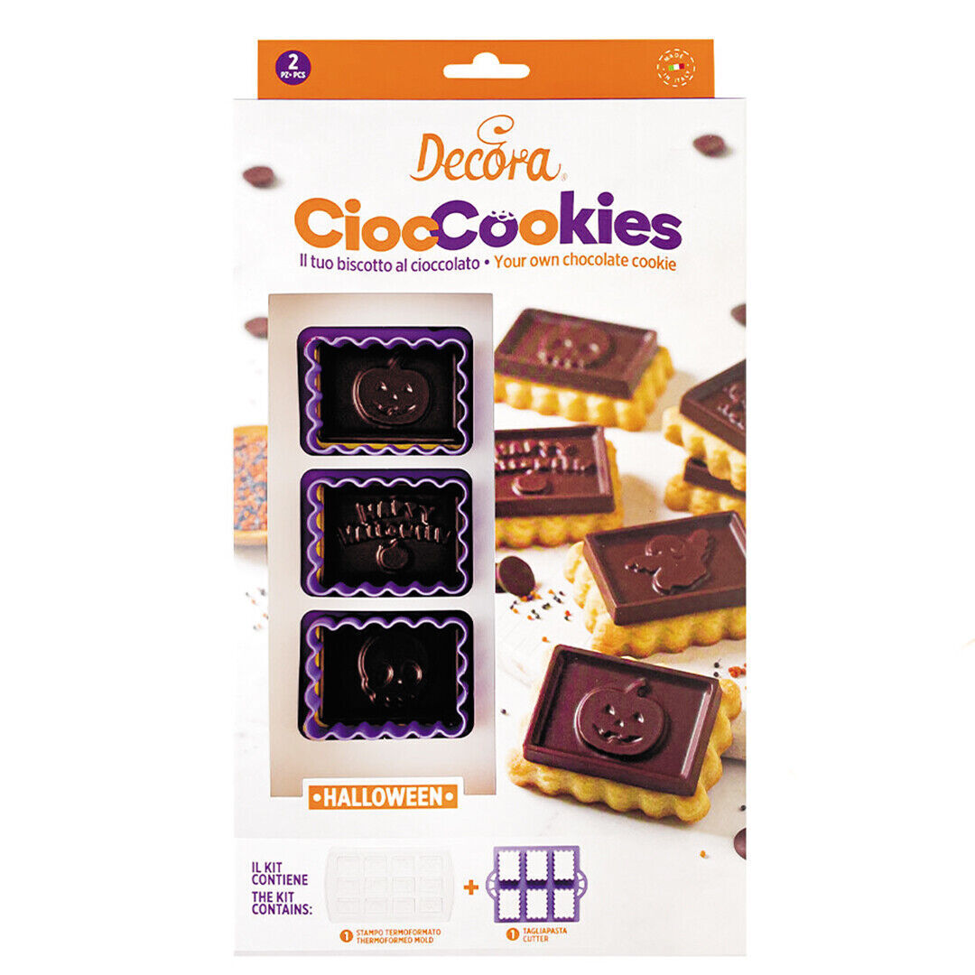Stampi Biscotti Set 2pz Decora Halloween Impasto Forme Decorazione Dolcetti