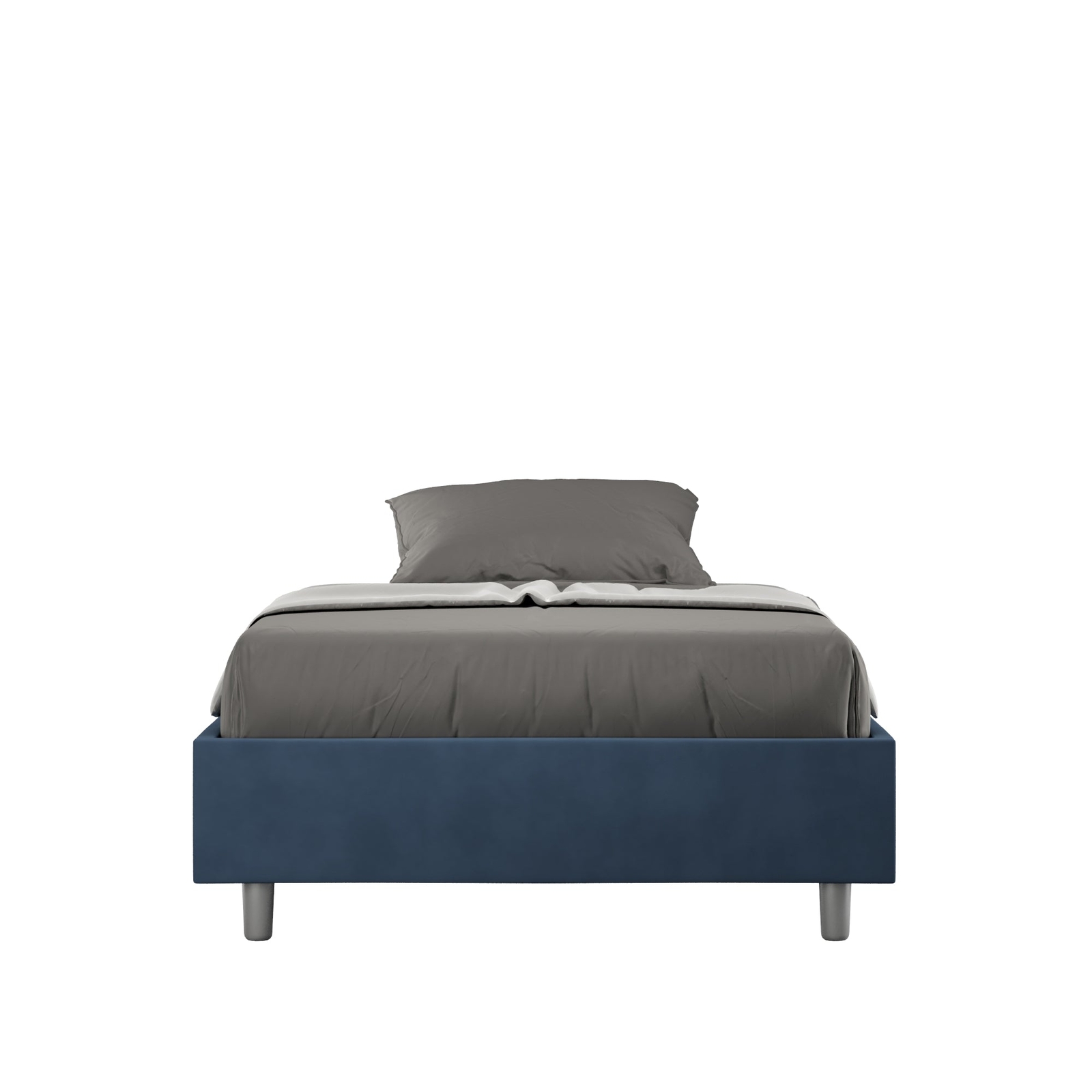 Letto Matrimoniale Francese Sommier 140x190 cm con Rete Azelia Blu
