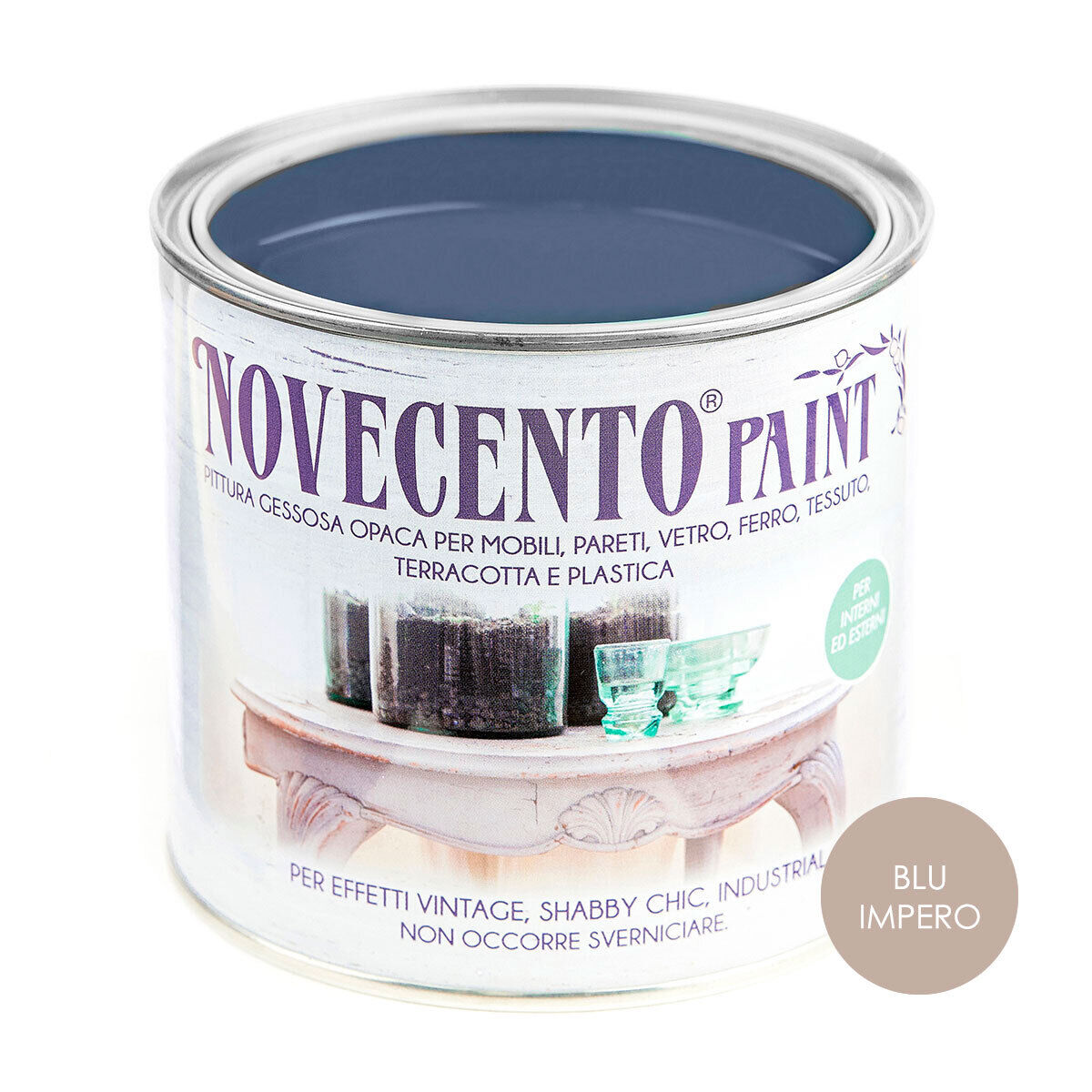 Novecento Paint Tinta Pastello 500ml Blu Impero