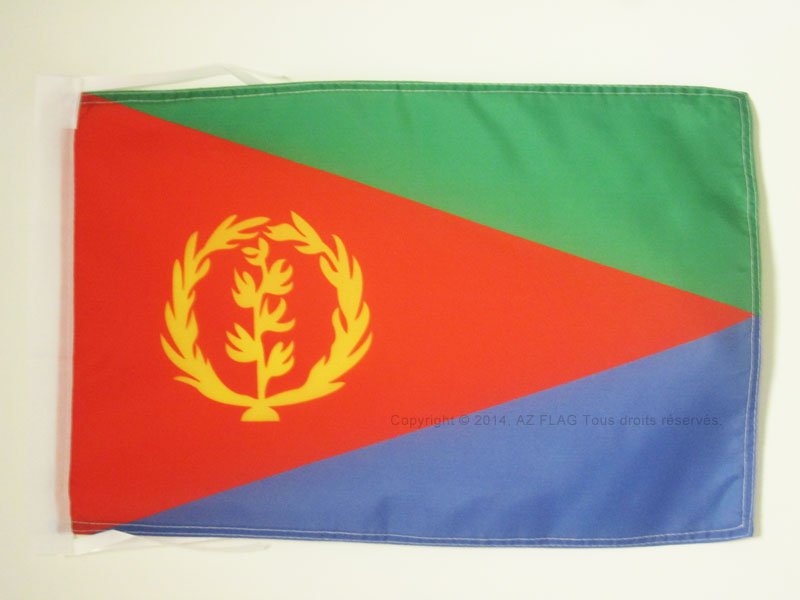 BANDIERA ERITREA 45x30cm - BANDIERINA ERITREA 30 x 45 cm cordicelle - Nuova