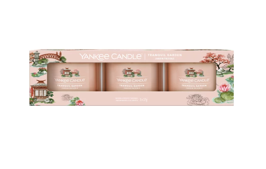 YANKEE CANDLE 3 filled votive Tranquil garden
