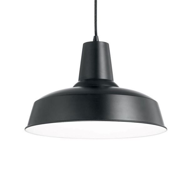 IDEAL LUX MOBY SP1 NERO, lampada a sospensione moderna casa ufficio in metallo