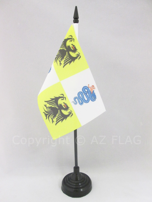 BANDIERA DA TAVOLO DUCATO DI MILANO 1395-1796 15x10cm - PICCOLA BANDIERINA DUCAT