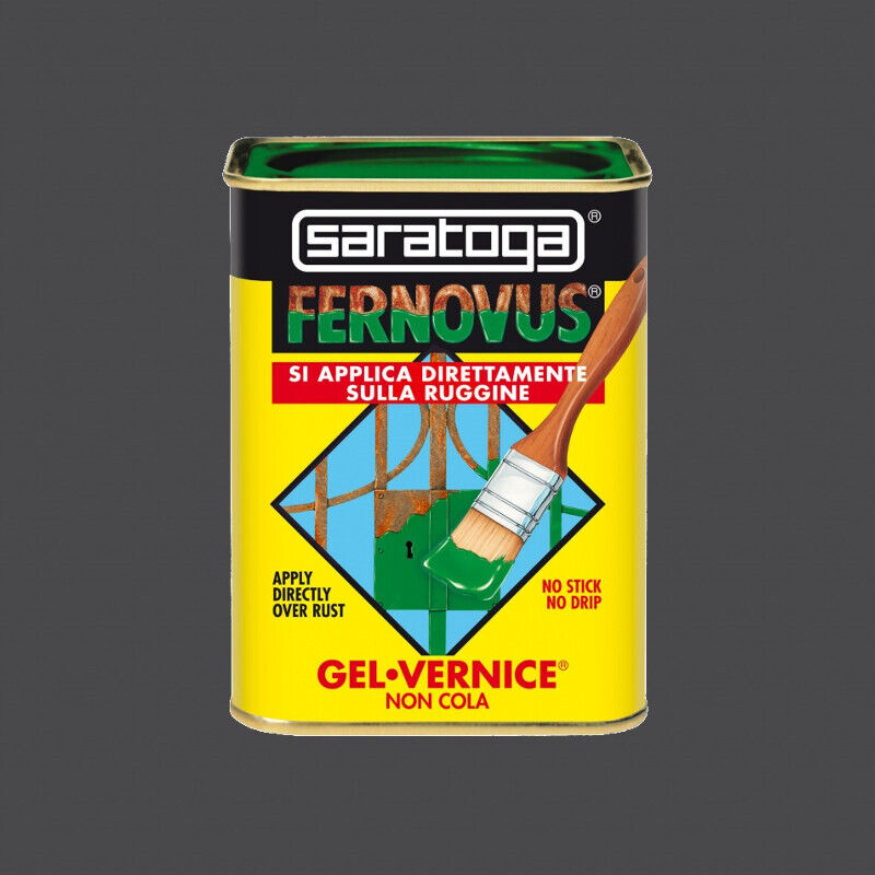 Saratoga Vernice Antiruggine in Gel Fernovus Metallizzato 750ml Grafite Ferro An