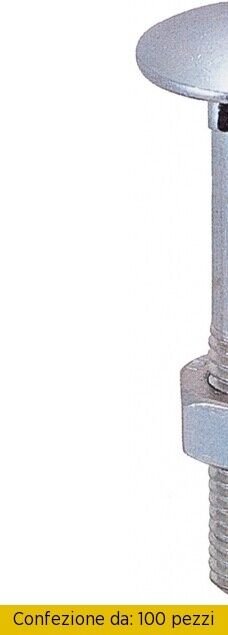 Bulloneria Del Toce Bulloni Zincate a Legno TtqUni 5732 6x 90 Pz 100 06031 6X90