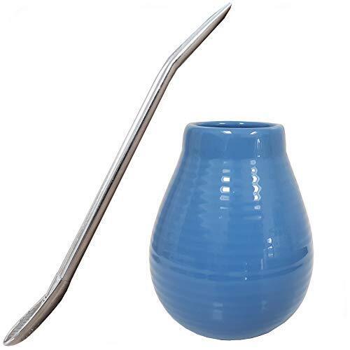 Gaucho Bruno Tazza di Ceramica Yerba Mate con Cannuccia Riutilizzabile di (X1Q)