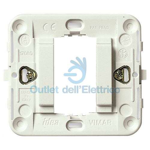 VIMAR IDEA MODULO STRETTO SUPPORTO LISCIO 1M +GRIFFE BIANCO 17080.B