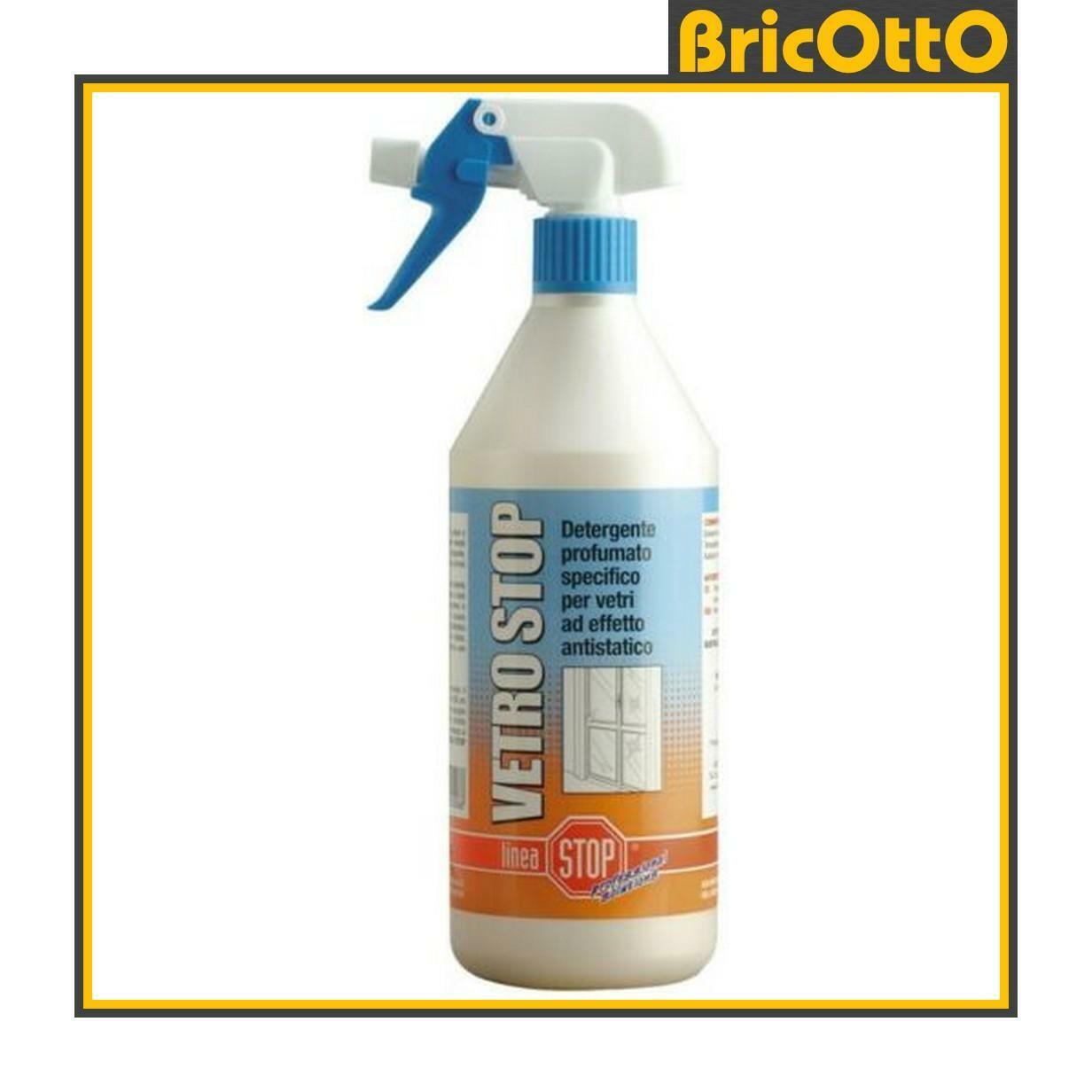 VETRO STOP DETERGENTE PROFUMATO SPECIFICO PER VETRI EFFETTO ANTISTATICO ML. 750