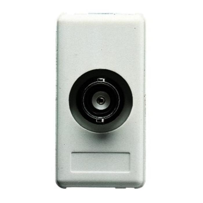 SYSTEM CONNETTORE  BIANCO PRESA BNC 50/75/93 OHM PER CAVI COASSIALI 100 OHM  A S