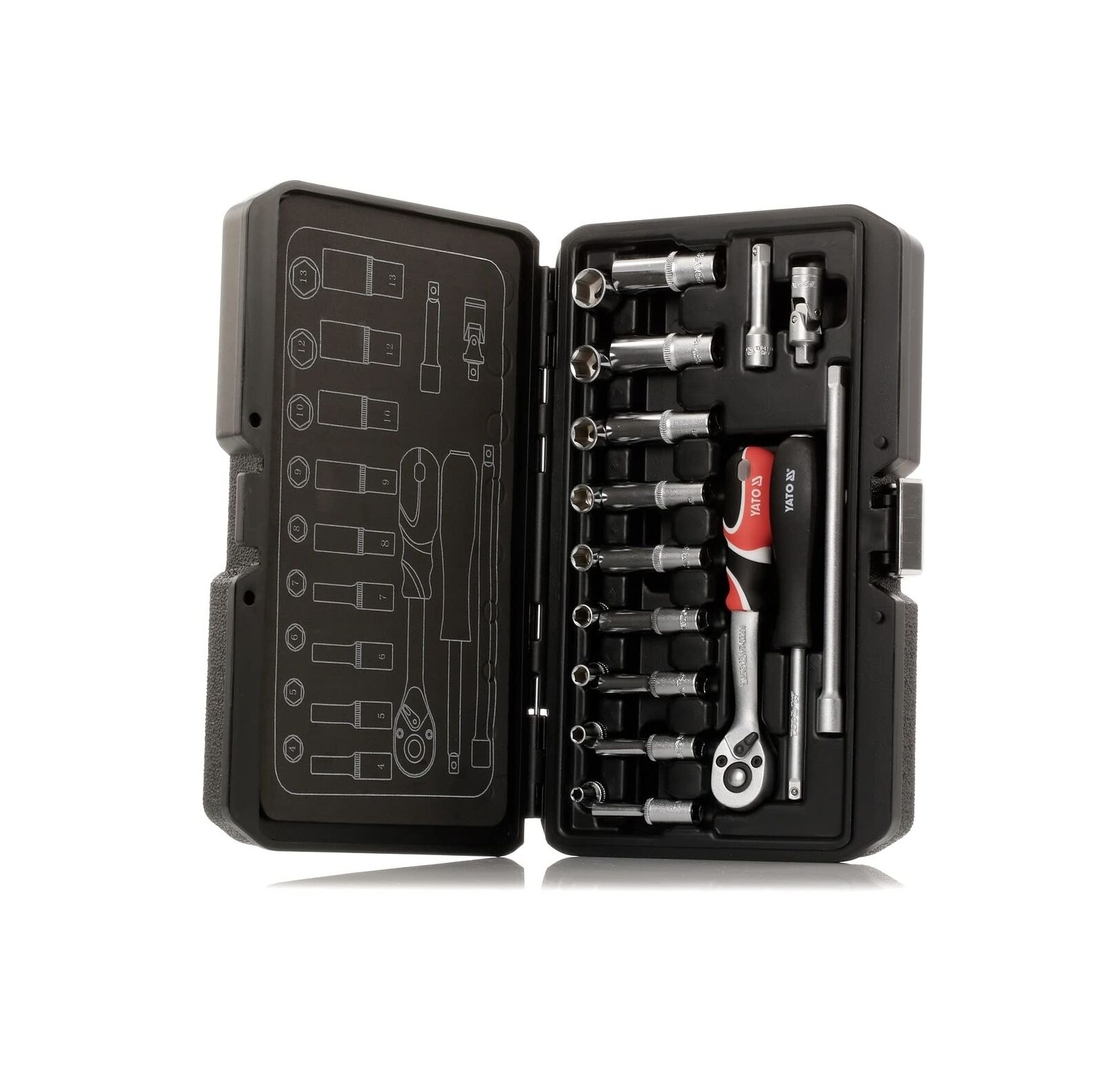 YT YATO-14451 socket-set 1/4" 23pcs