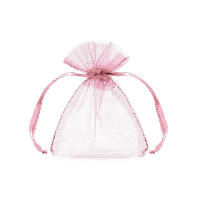 Sacchetto Organza Cm. 10 - Blister 20 Pz - Rosa