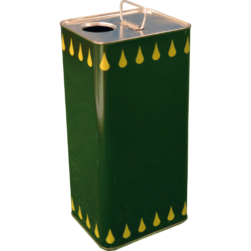 LATTA CONTENITORE TANICA RECIPIENTE OLIO LAMIERA DA LT 5 COMPLETO DI TAPPO