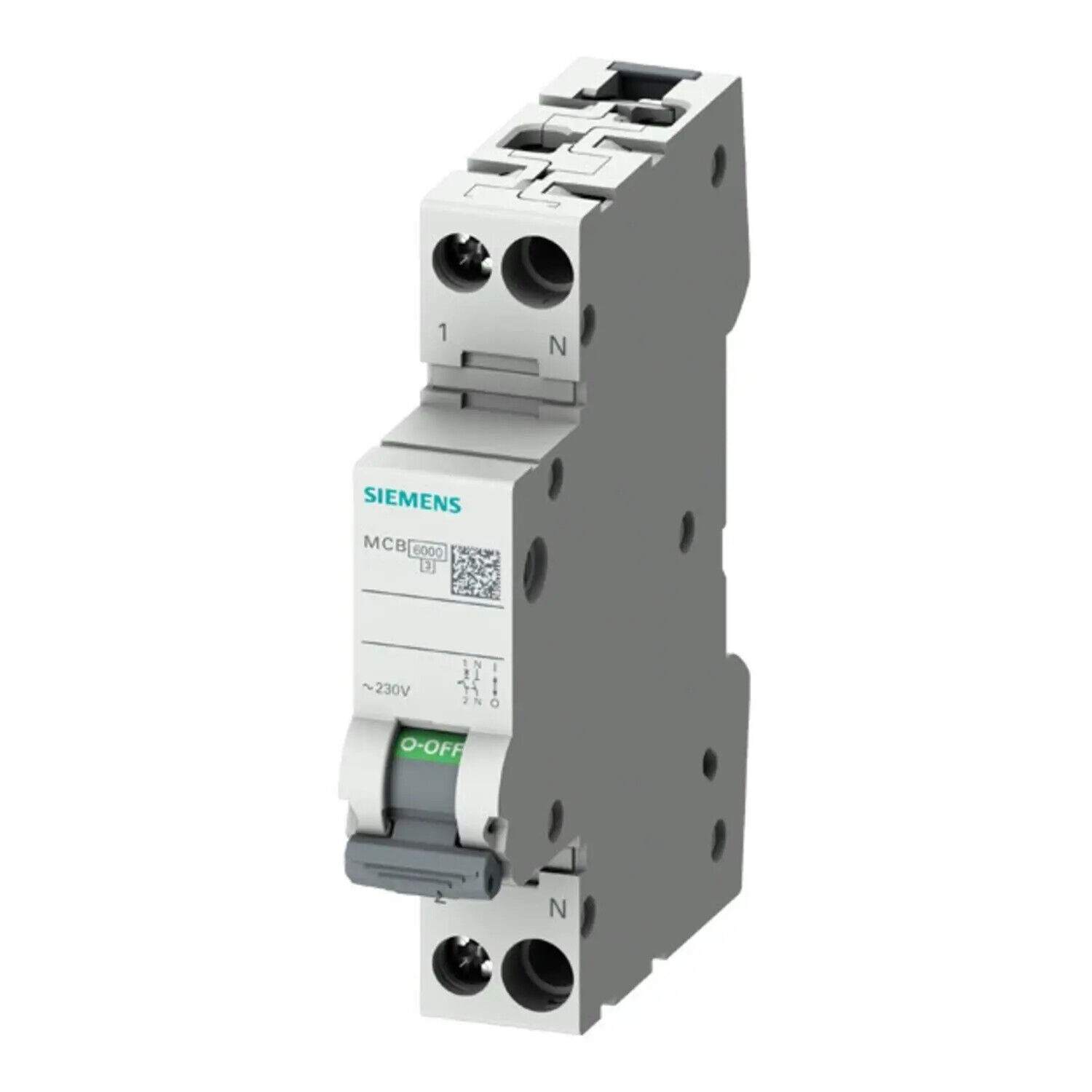 interruttore magnetotermico 6000a 1p+n slim 230volt barra din 10A 1 modulo