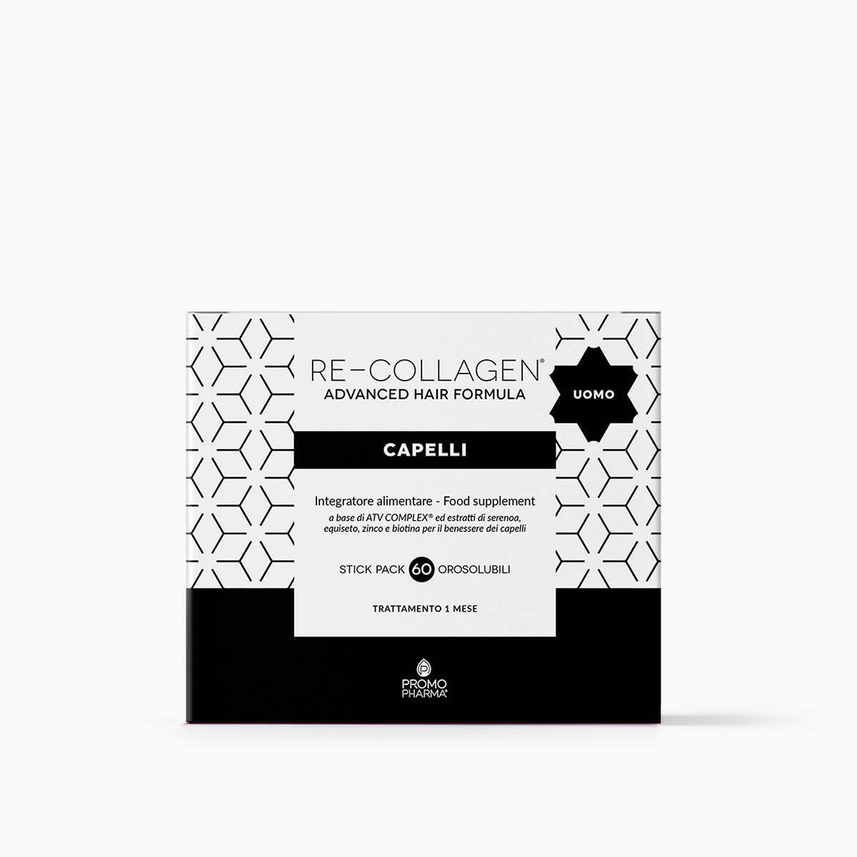 PromoPharma - Re-Collagen Uomo Capelli 60 stick orosolubili